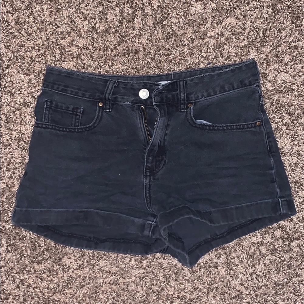 Black denim pacsun mom shorts